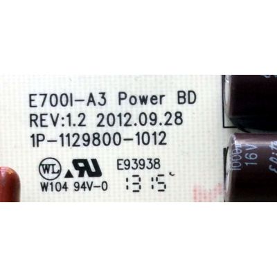 FUENTE DE PODER / VIZIO 09-70CAR000-00 / 1P-1138800-1013 / 1P-1129800-1012 / E700I-A3 Power BD / MODELOS E701I-A3 LFTRNXAN / E701I-A3 LFTRNXAP / E701I-A3 LFTRNXBP / E701I-A3 LFTRNXDP / E701I-A3 LFTRNXDQ / E701I-A3 LFTRNXEP / E701I-A3E LFTRNXCP - Imagen 3